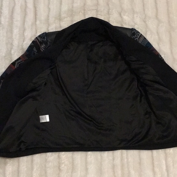 Zip up blazer jacket Aztec print sleeve coat - Picture 4 of 6